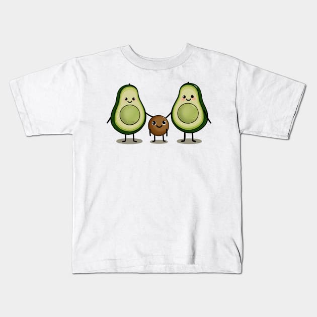 Cute avocado Family Kids T-Shirt by SusanaDesigns